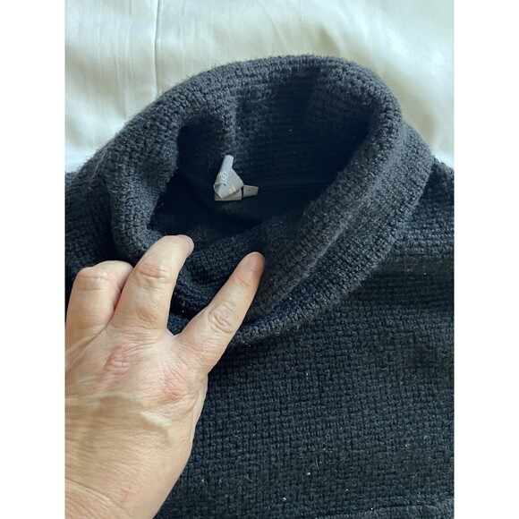Sweaty Betty Women's Black Restful Boucle High Neck Pocket Jumper Sweater Size L - Picture 4 of 7